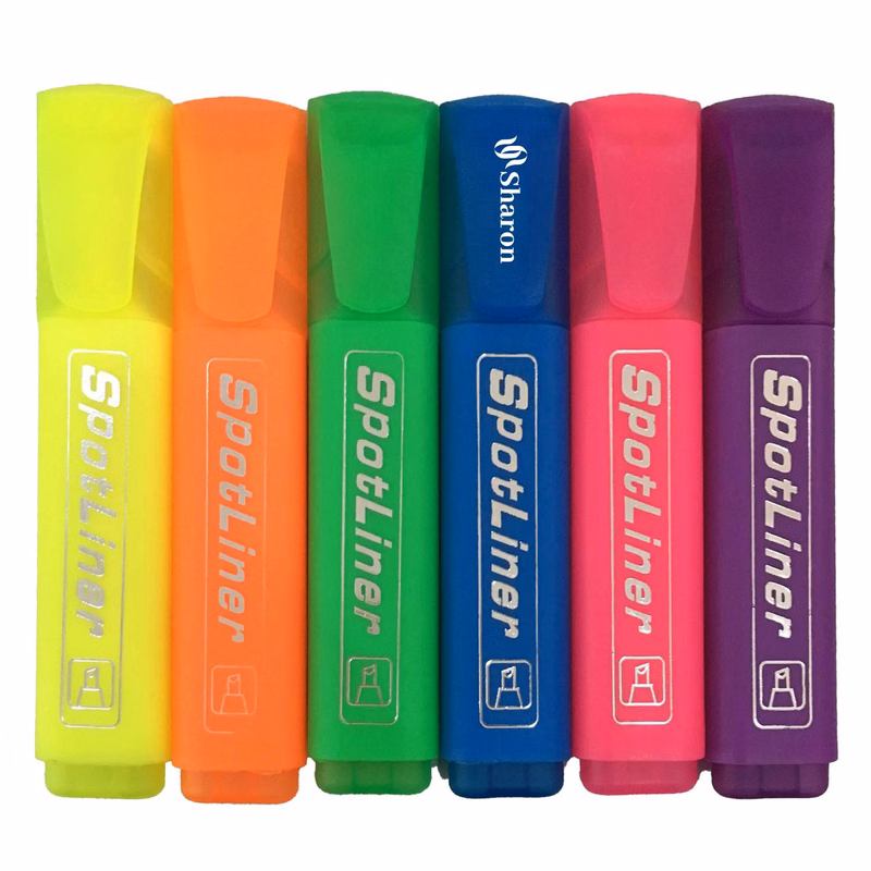 Large-Capacity Flat Tip Highlighter