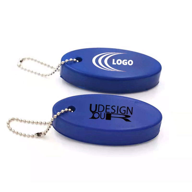Oval PU Floating Foam Key Chain