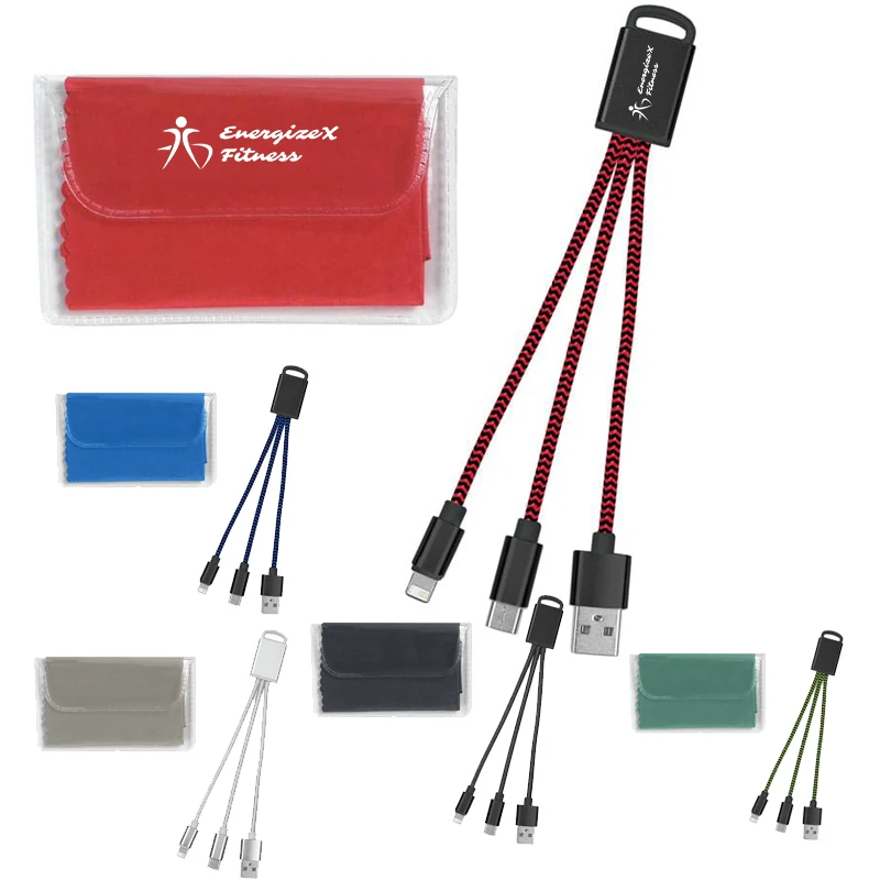 Braided Charging Buddy & Micro Fiber Cloth Set 1