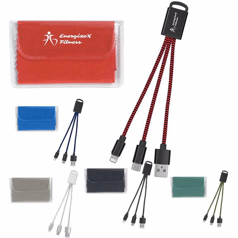 Braided Charging Buddy & Micro Fiber Cloth Set