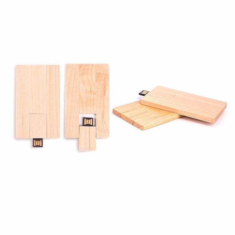 Wooden Credit Card USB Flash Drive