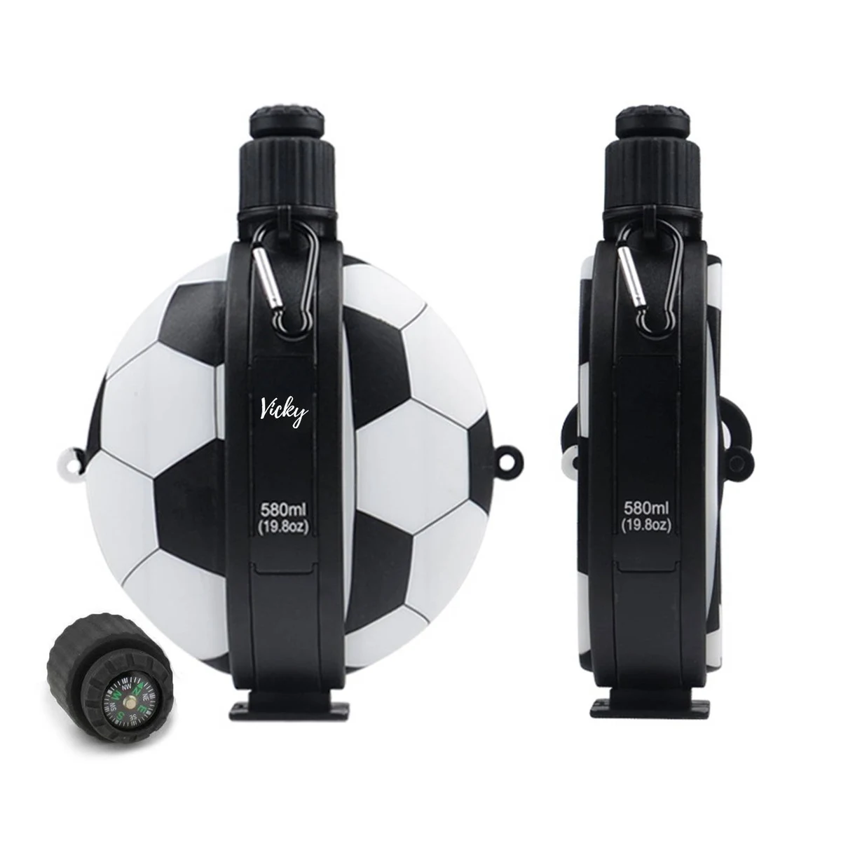 Creative Silicone Foldable Football Pattern Water Bottle 1