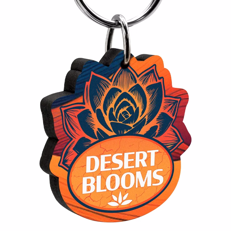 1/8" Ultra Vivid Recycled Wood Keychains