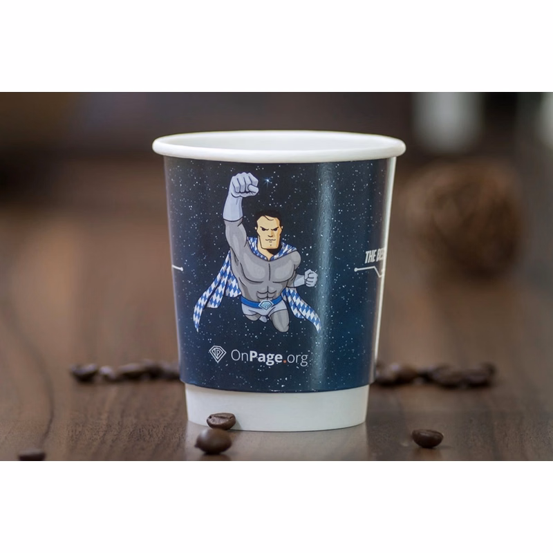 8 Oz. Double Wall Large Run Flexography Printed Paper Cups