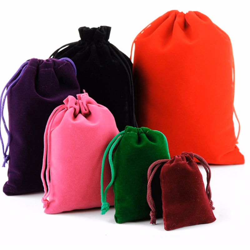 Jewelry Pouch Velvet Gift Packaging Drawstring Bags