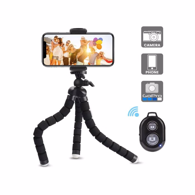 Flexible Mini Tripod with Bluetooth Remote