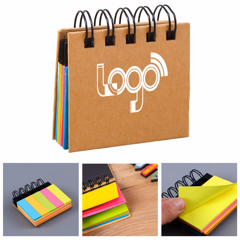 MOQ 50 Mini Cute Coil Notebook New YORK Style with Sticky Notes