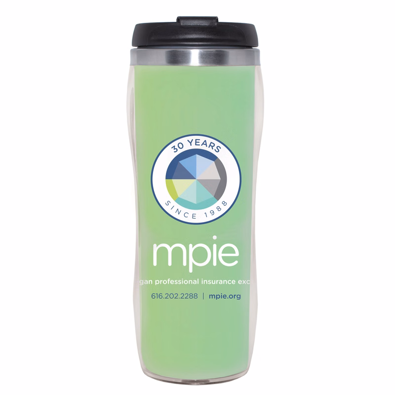 15 oz Stainless Steel and Plastic Tumbler