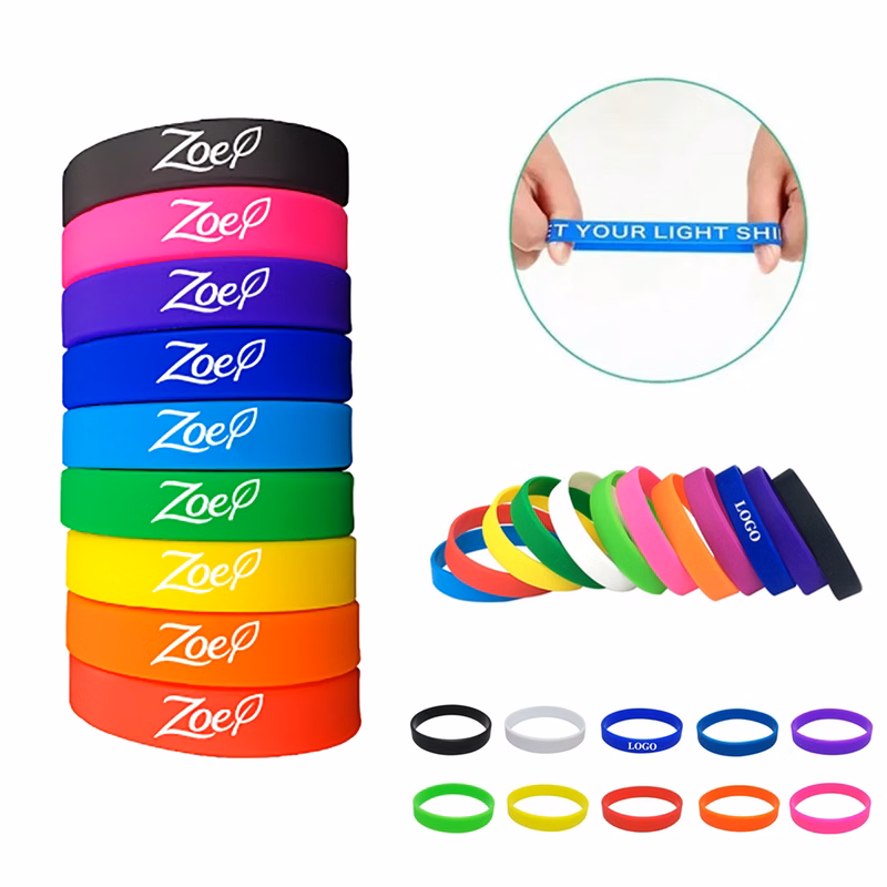 Silicone Wristband Bracelet Colorfilled