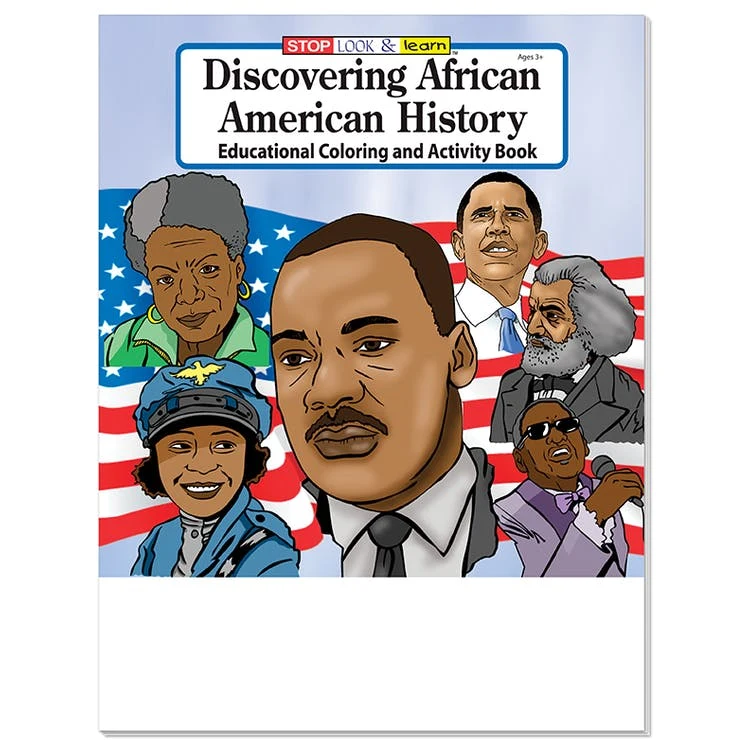 Discovering African American History Coloring Books - 16 Pages Ages 3-9 1