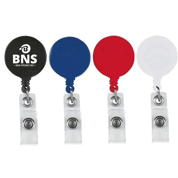Custom Retractable ID Card Badge Holder w/ Crocodile Clip 1