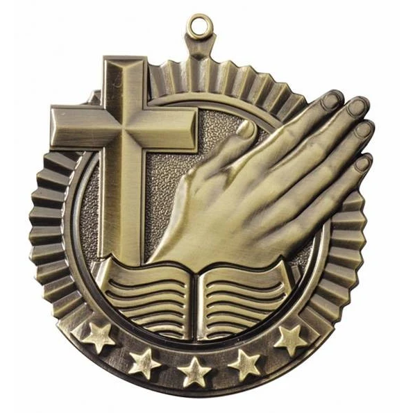 Religion Star Medal 2 3/4" 1