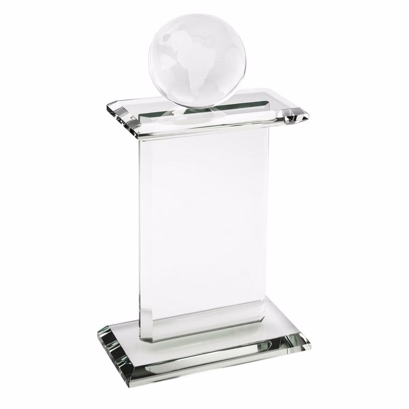10" Pedestal Award-Globe_D095SF