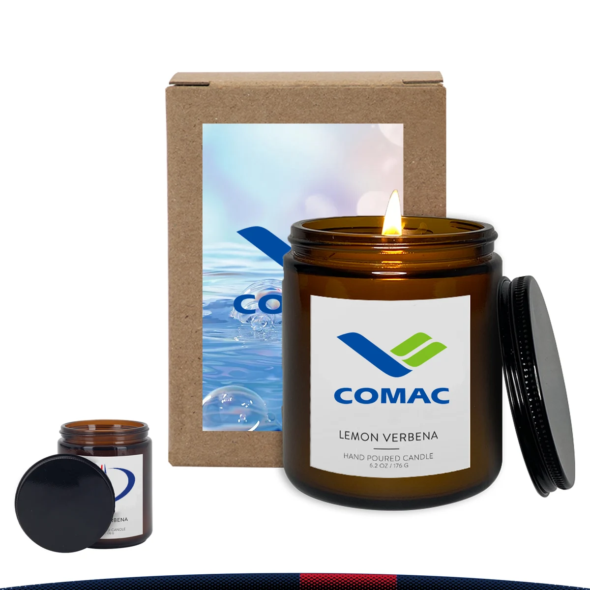 8 oz. Raelene Amber Candle With Lid 1