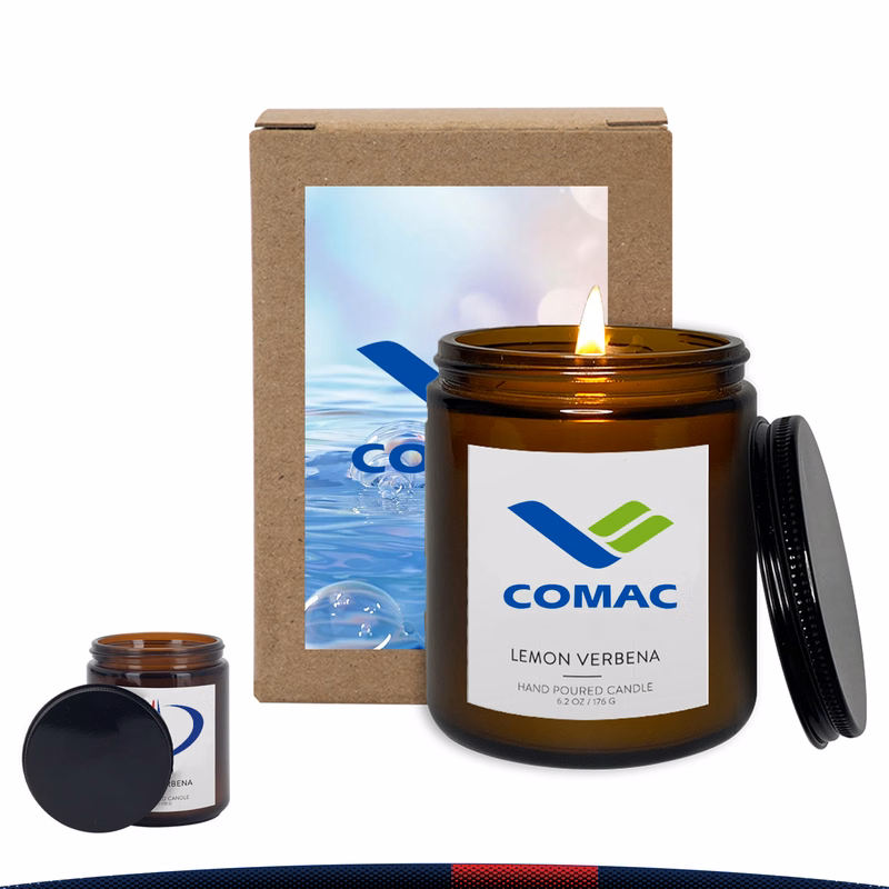 8 oz. Raelene Amber Candle With Lid