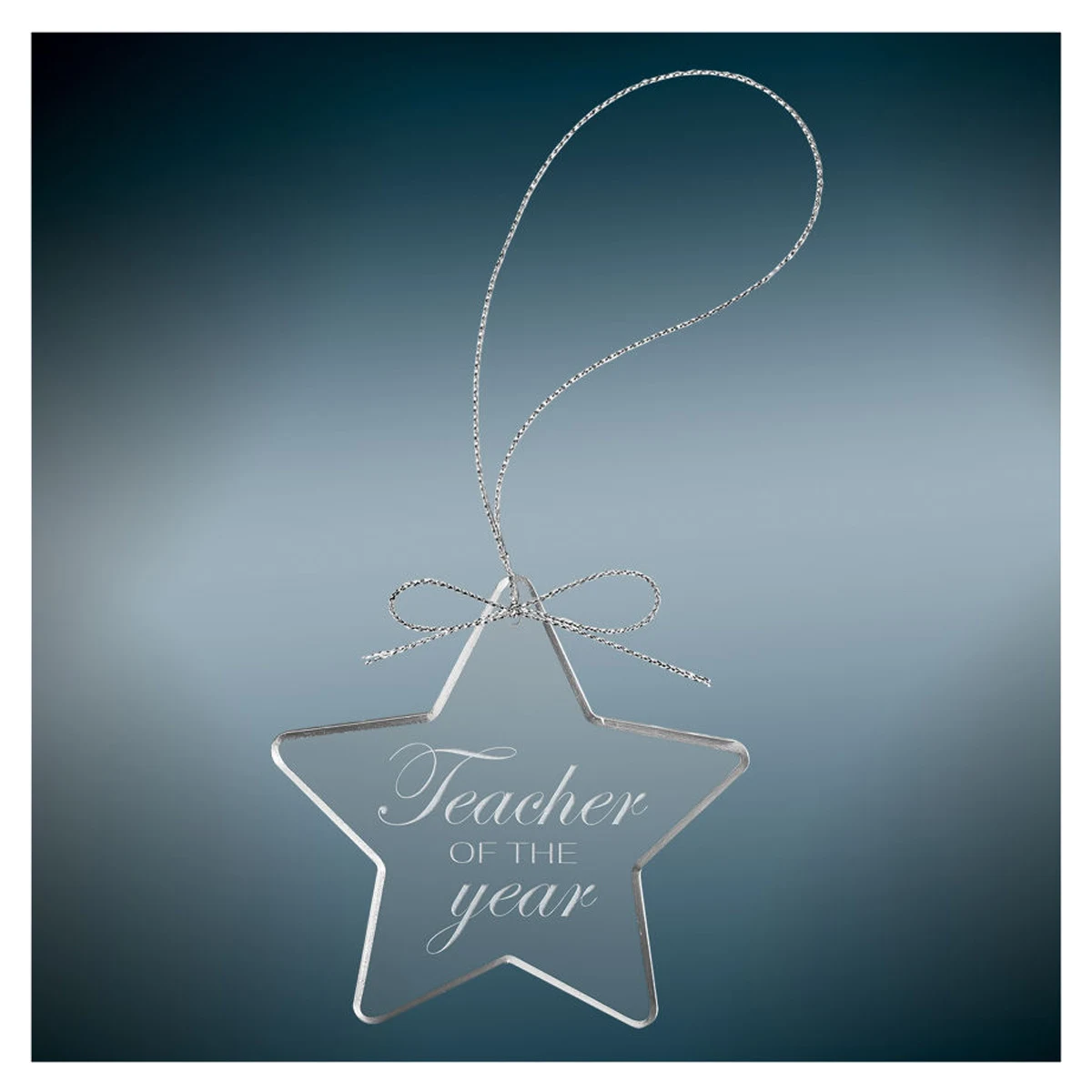3 1/4" Star Clear Glass Ornament 1