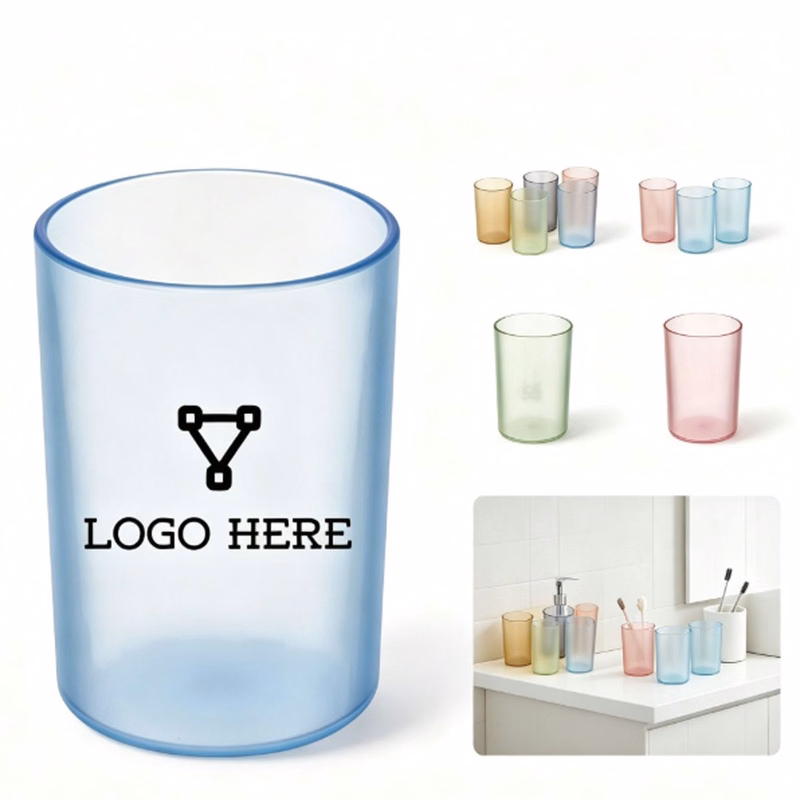 Plain-Colored Round Toothbrush Cup