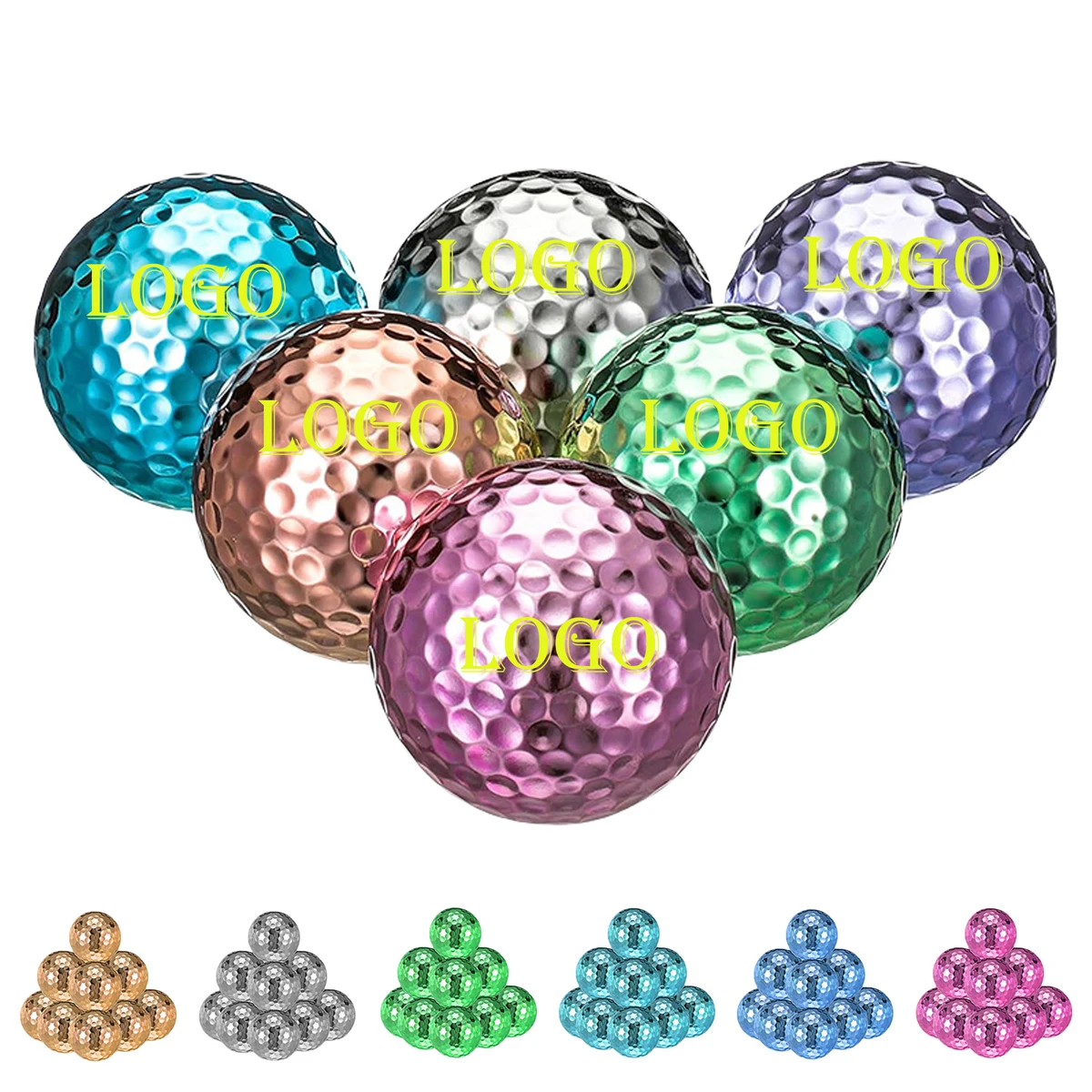Colorful Electroplated Golf Balls 1