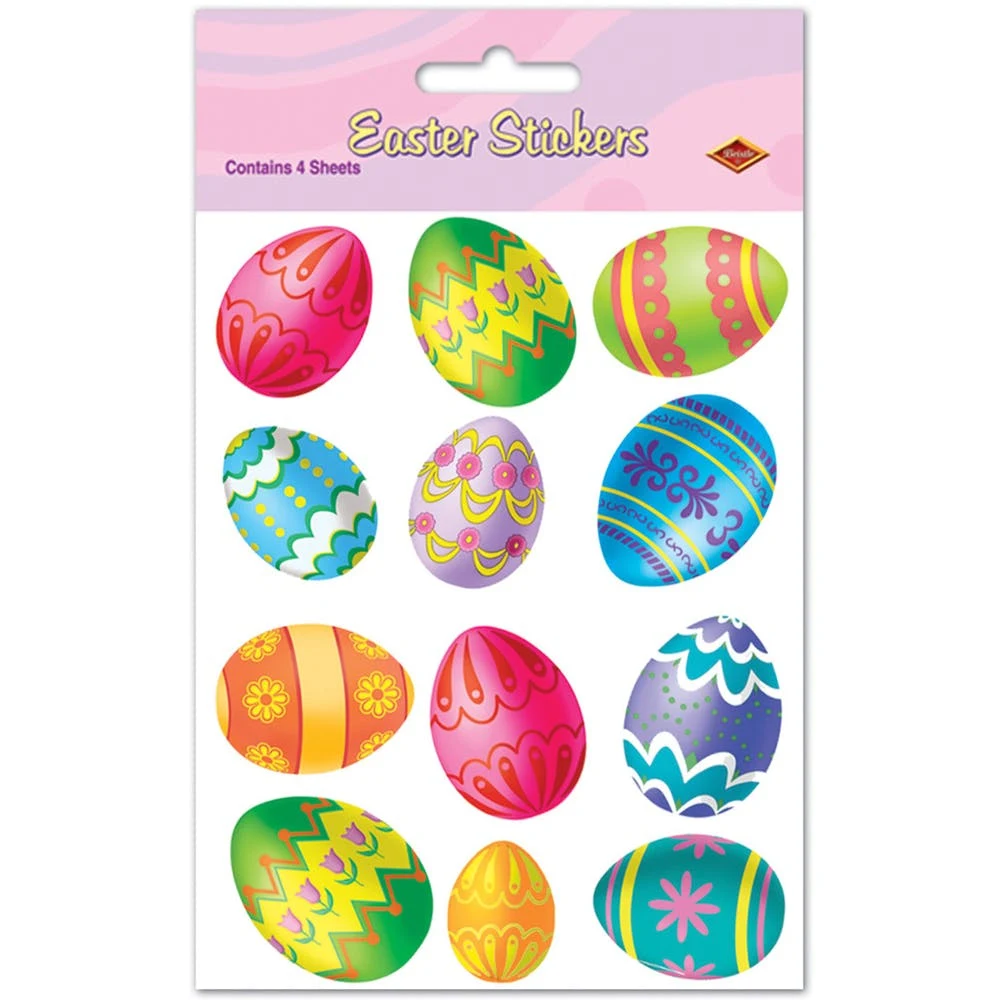 Easter Egg Stickers - Assorted 4 Pack 1