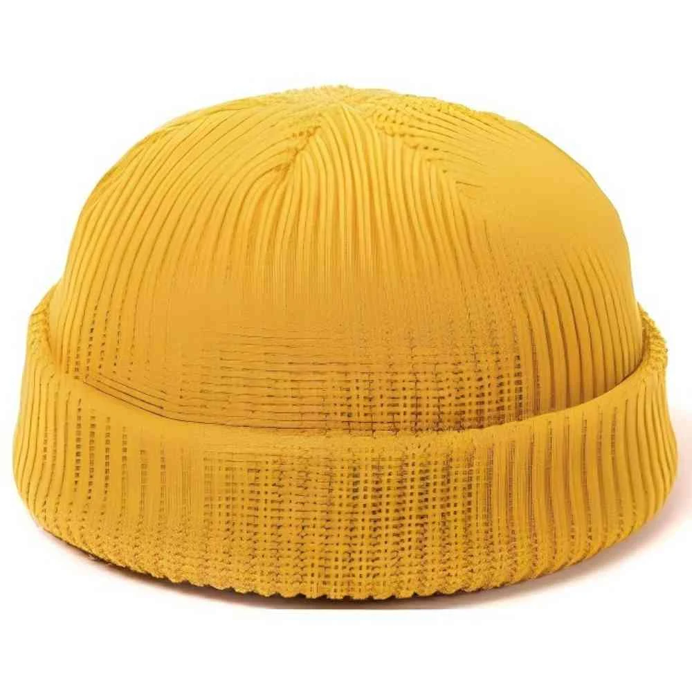 Acrylic Double-Layer Knit Hat With Cuff 1