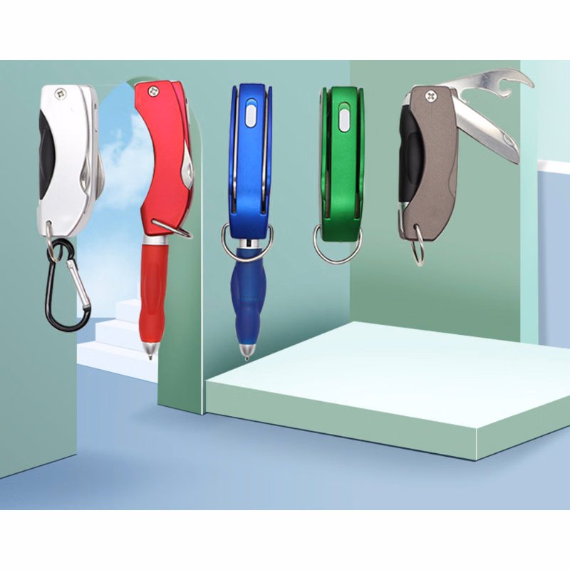 6-in-1 Outdoor Tool Knife Keychain Carabiner Pen