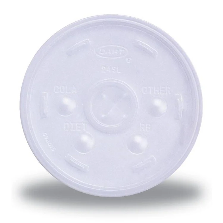 16 Oz. - 24 Oz. Foam Cup Straw-Slotted Lid 1