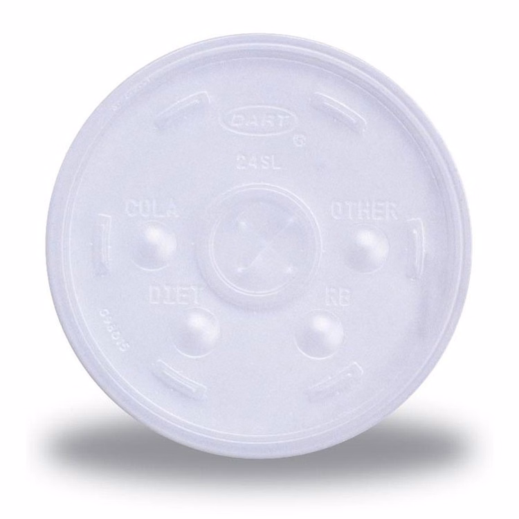 16 Oz. - 24 Oz. Foam Cup Straw-Slotted Lid