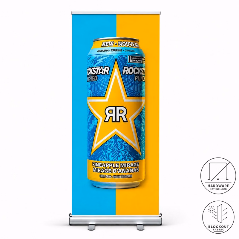 Replacement Graphics, 33.5x79, for Premium Retractable Pull Up Banner, Superior Block Out Fabric