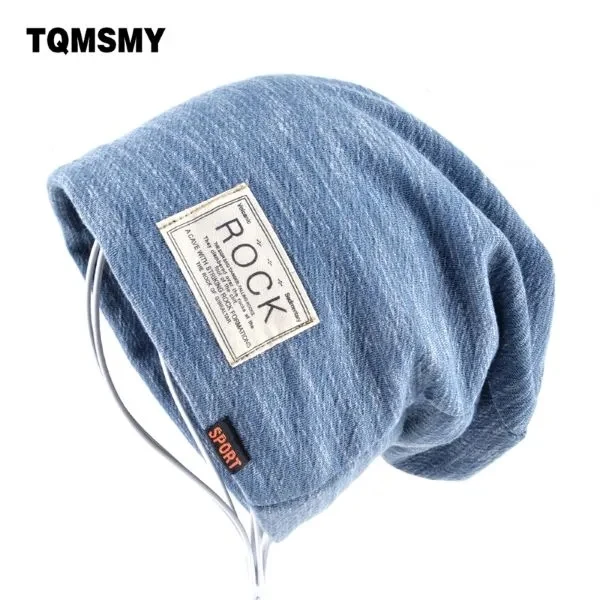 Rock Logo Hip Hop Beanie Cap with Velvet Lining for Men 1