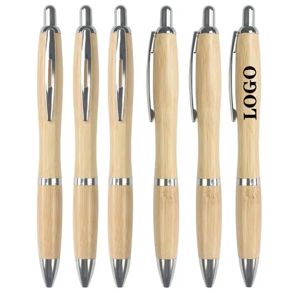 Curvy Bamboo Ballpoint Pen 1