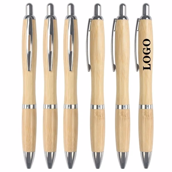 Curvy Bamboo Ballpoint Pen