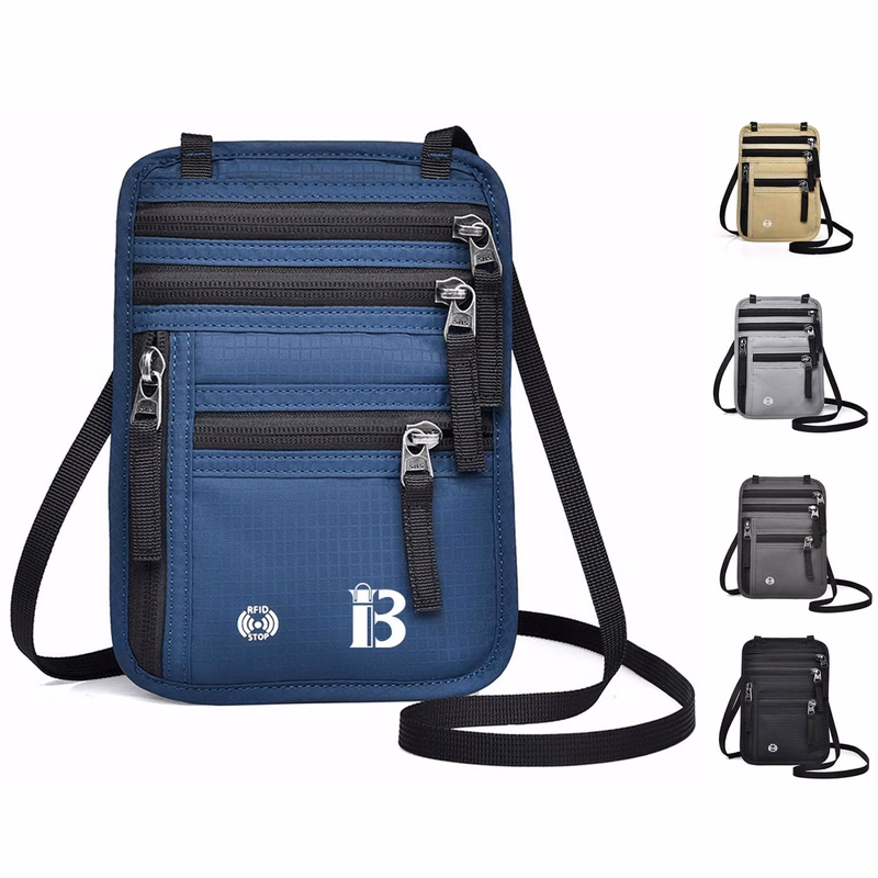 RFID Blocking Neck Wallet Travel Pouch