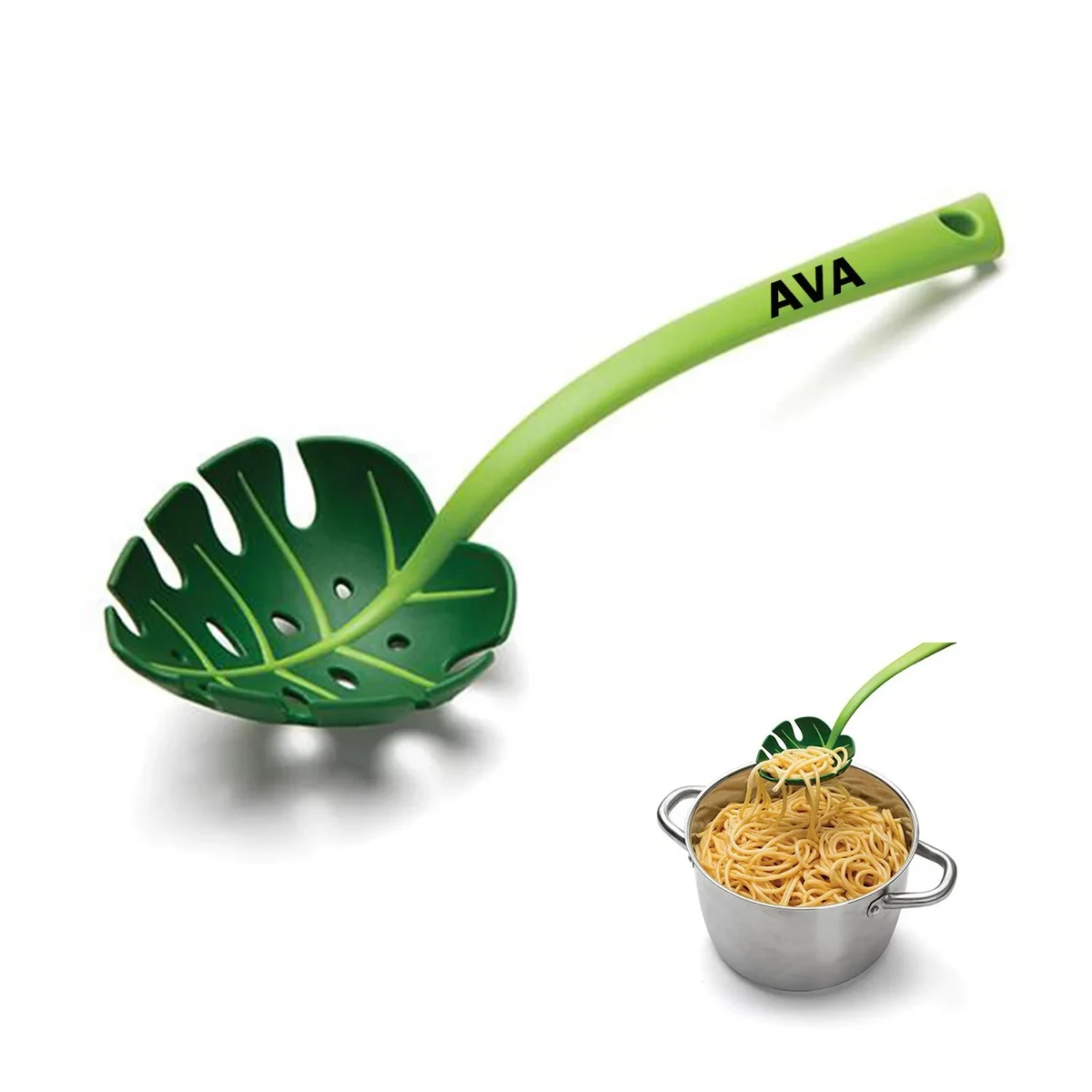 Green Leaf Cooking Spoon 1