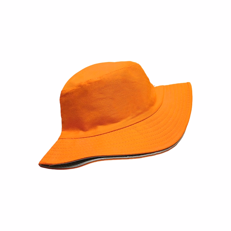 Cotton Bucket Sun Hat Embroidered Front Panel