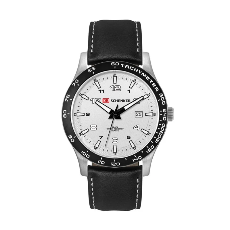 43.5MM, SS, SILVER CASE, BK BEZEL, 3-HAND MVT, DTE 1