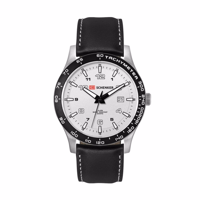 43.5MM, SS, SILVER CASE, BK BEZEL, 3-HAND MVT, DTE