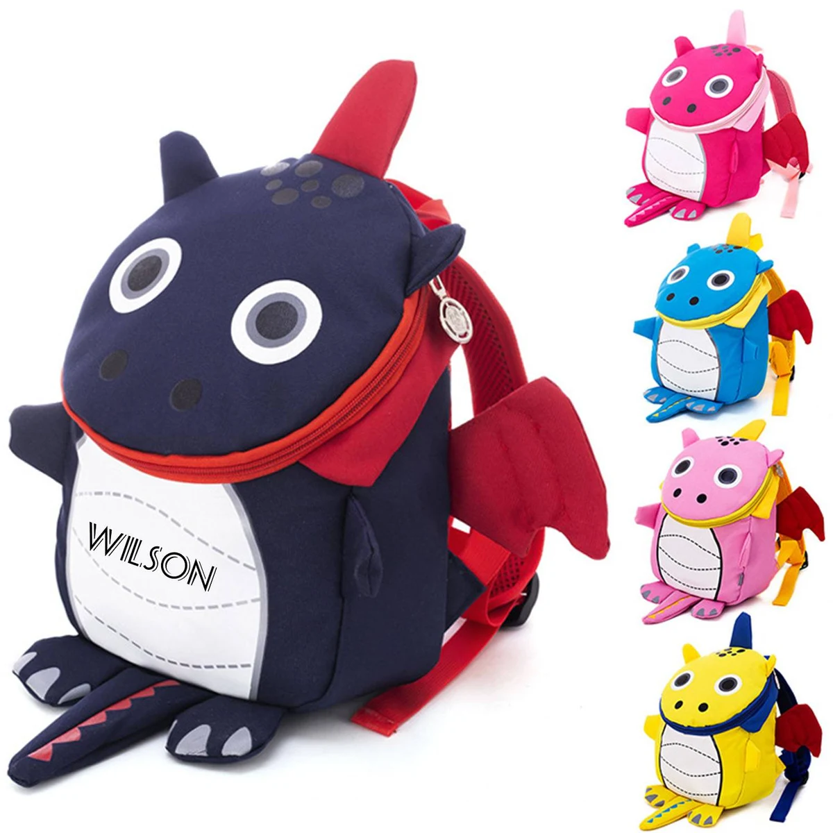 Nylon dinosaur cute anti-lost kid's backpack 1