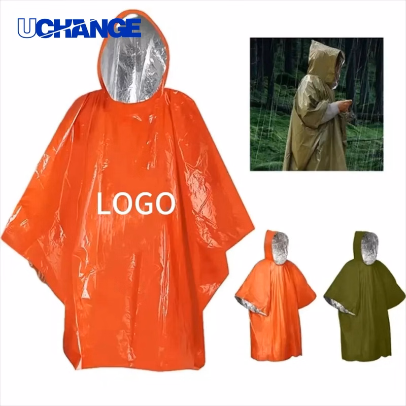 Ultra-Light Reflective Emergency Rain Poncho Outdoor Safety Gear