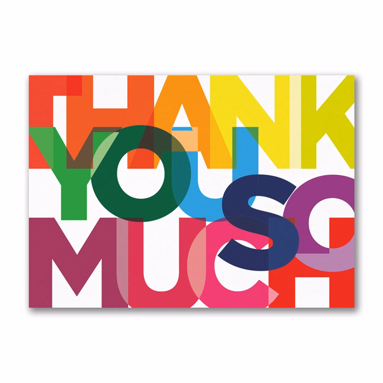 Thank You In Color Card