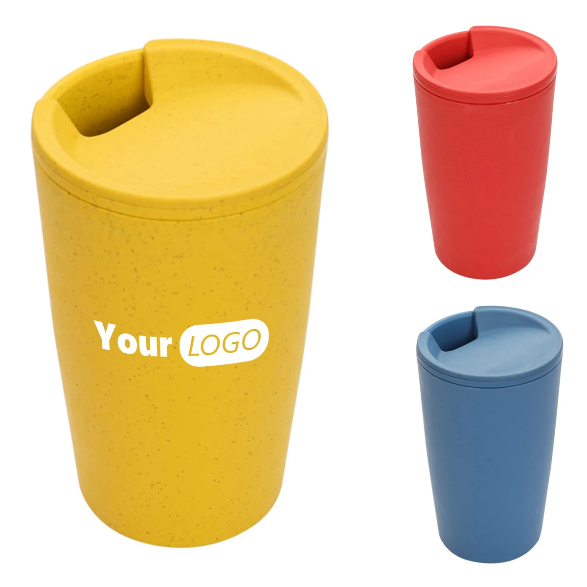 Pp Solid Color Cup With Lid 1
