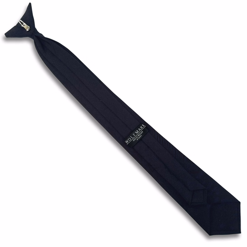 Light Navy Blue Velcro Poplin Tie - 18"