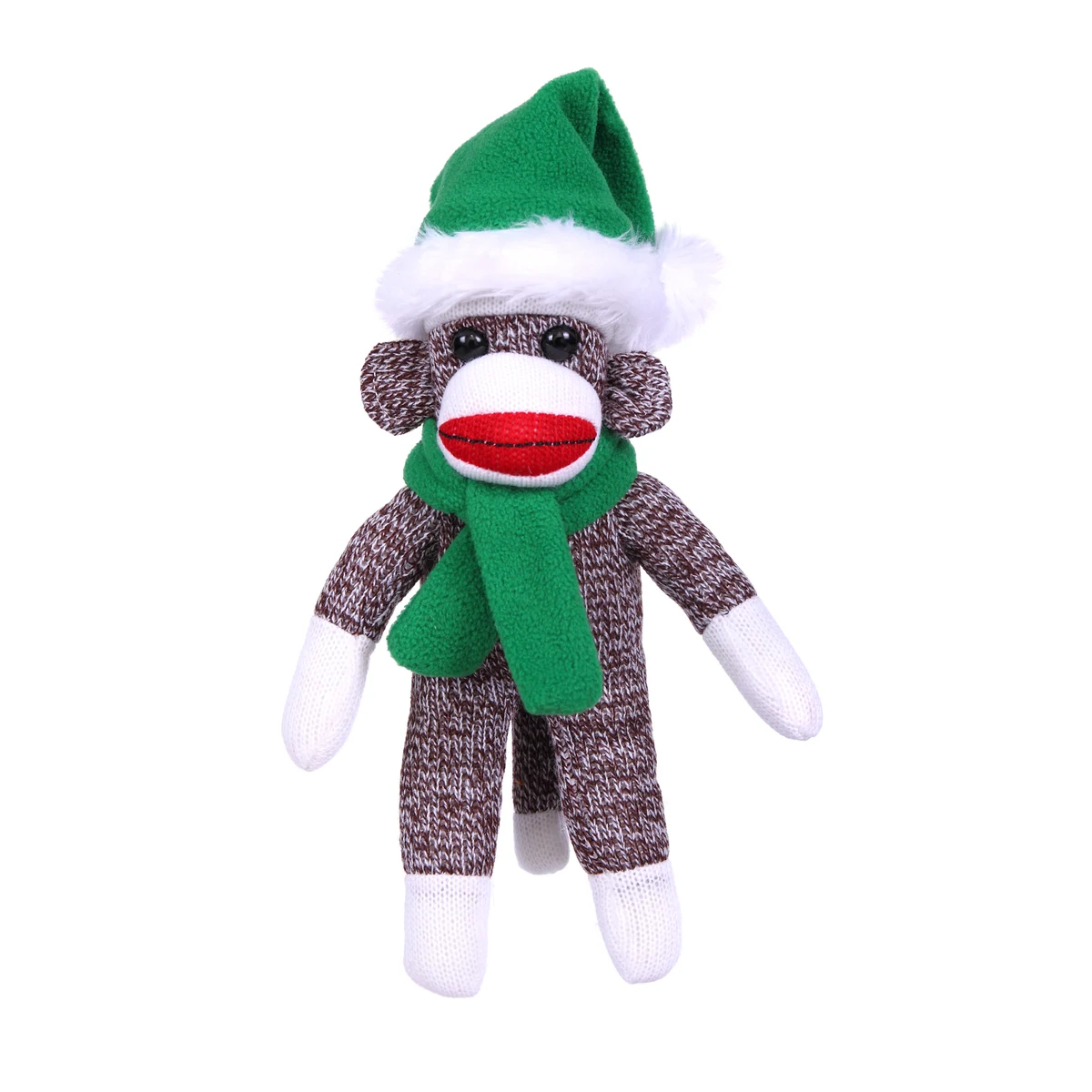 Orginal Sock Monkey (Plush) with Christmas Hat and Scarf 1