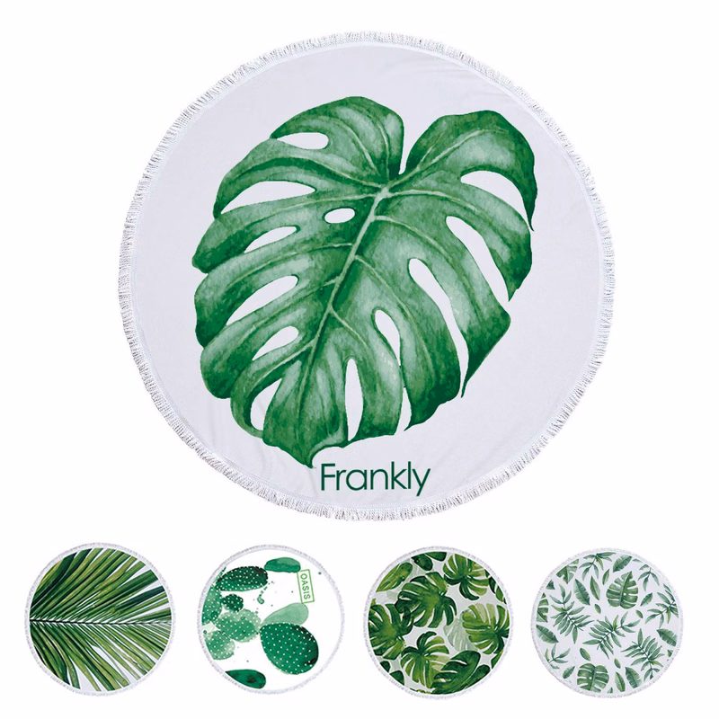 Customized Microfiber Round Beach Towel Mat