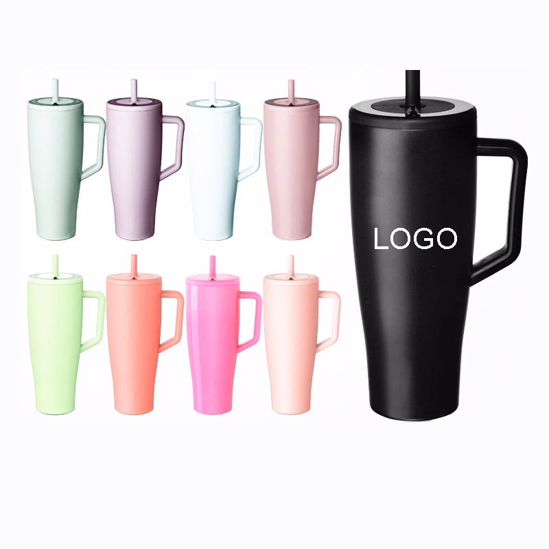 40 oz Double-Walled Stainless Steel Leak-Proof Tumbler with Straw