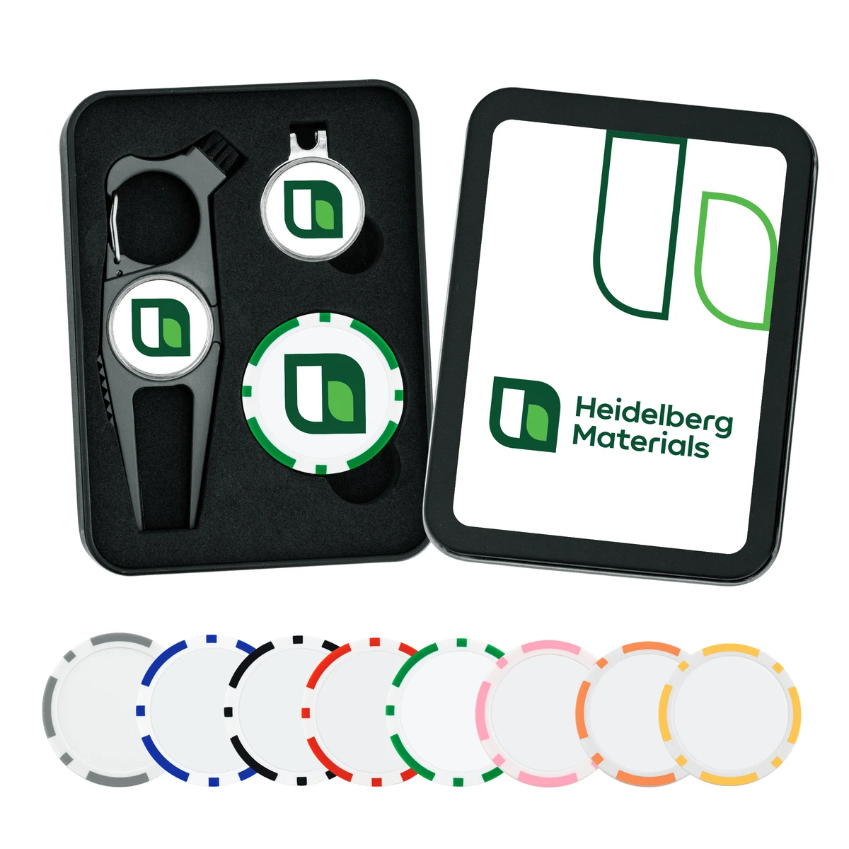 8-in-1 Golf Divot Tool Gift Set w/ Poker Chip 1