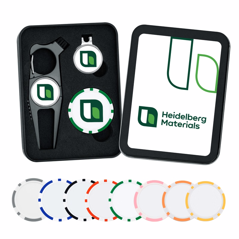 8-in-1 Golf Divot Tool Gift Set w/ Poker Chip