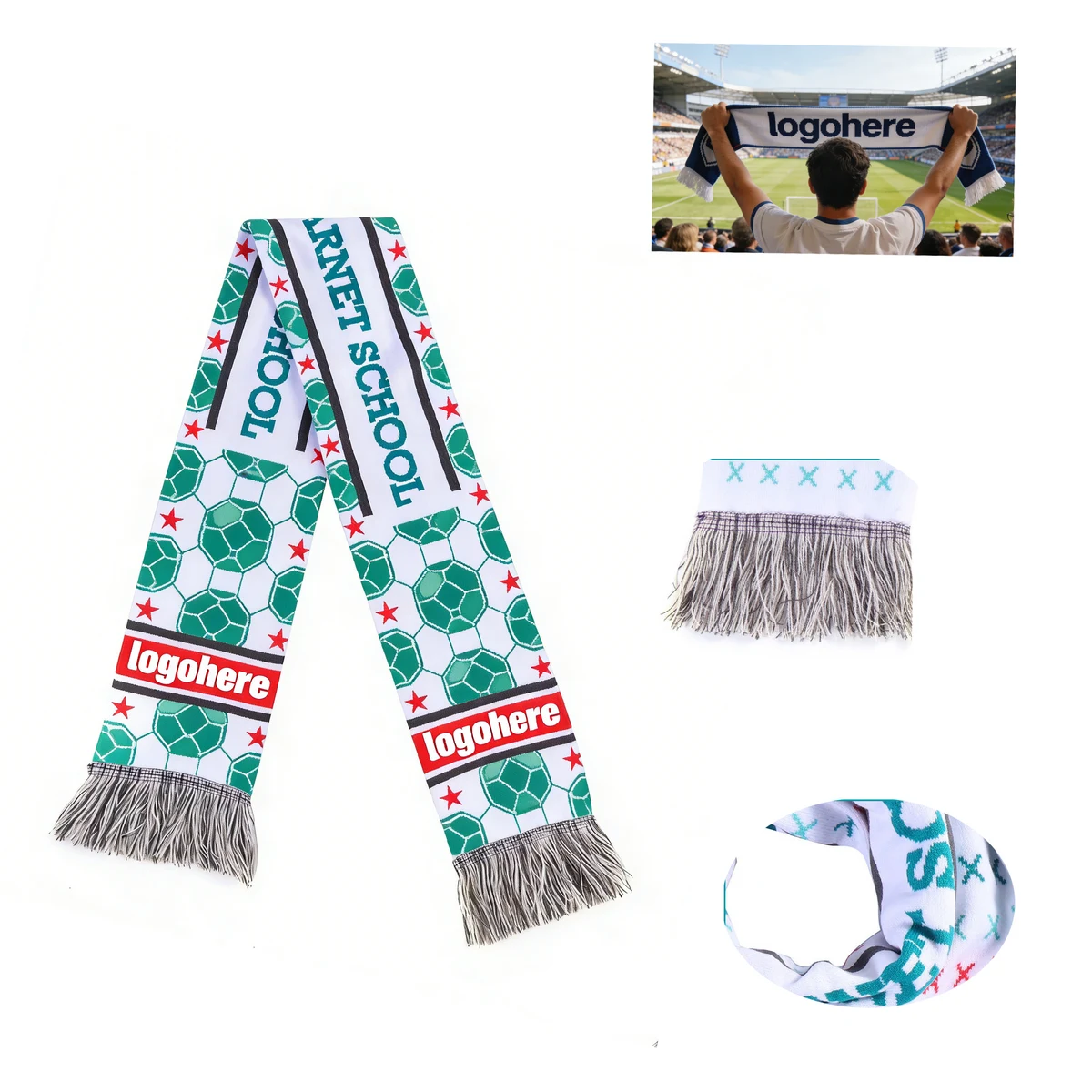 Custom Jacquard Team Scarves 1