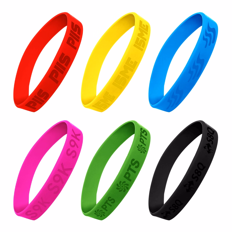 Three Color Segmented Silicone Bracelet