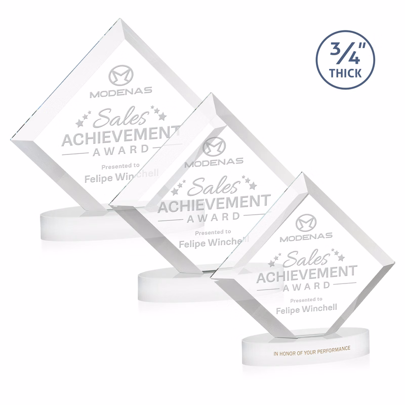Belaire Award on Alberton Base - White