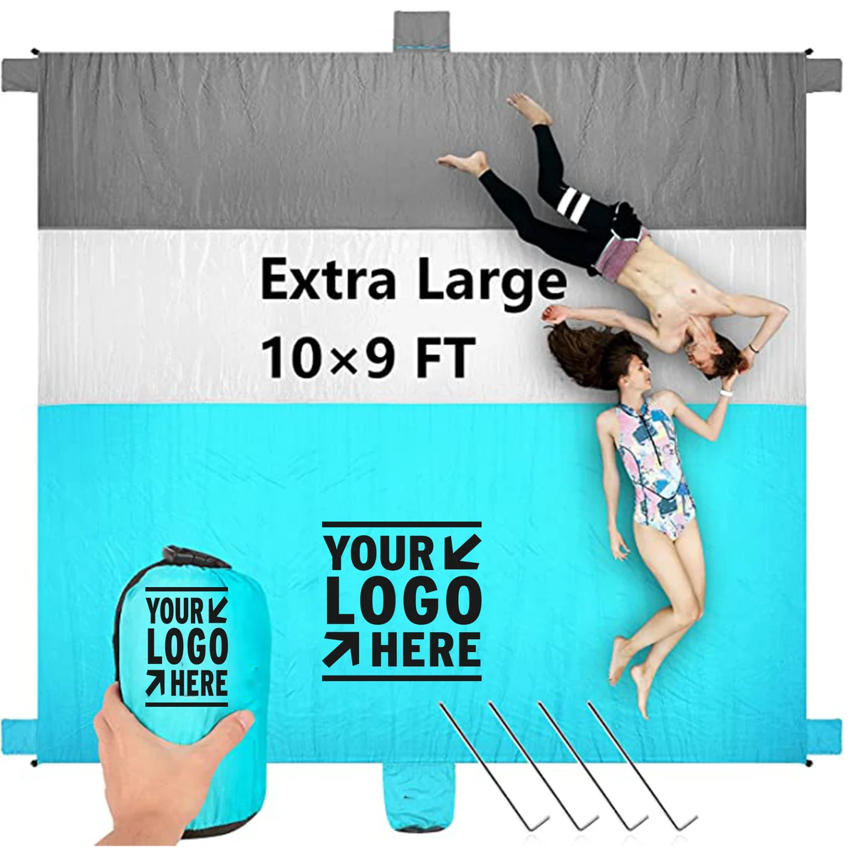 108 x 120 Inches Oversized Waterproof Soft Lightweight Beach Mat 1